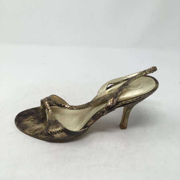 Nina Shoes - NINA GOLD SNAKE LIKE HEELS 8M